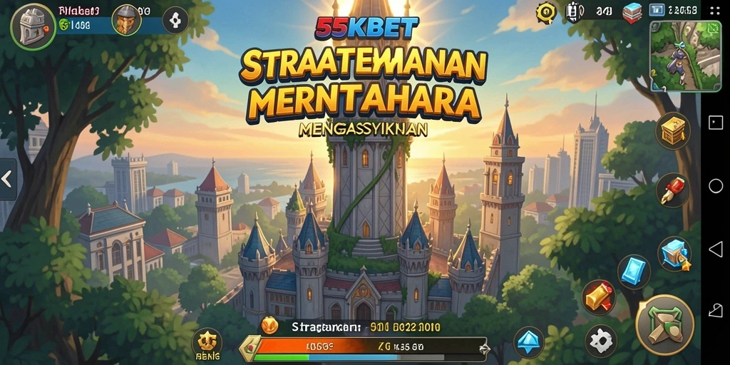 Screenshot gameplay Tower Defense yang menampilkan strategi pertahanan menara.