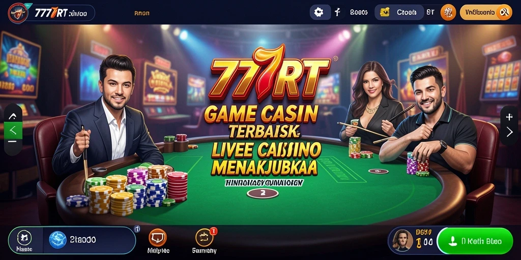 Gameplay seru dengan dealer langsung di 777RT Live Casino.