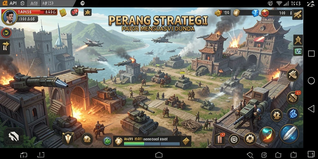 Tampilan gameplay seru dari API33 yang penuh strategi SLG.