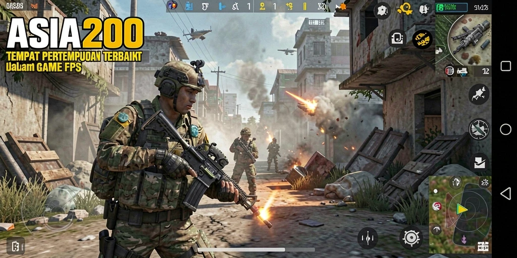 Tampilan gameplay intens menampilkan aksi menembak yang mendebarkan.
