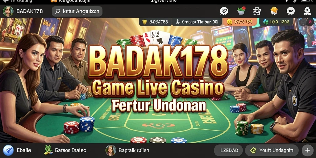 Tampilan menarik dari gameplay Live Casino di BADAK178.
