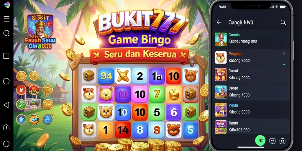 Tampilan gameplay menarik dalam aplikasi Bingo BUKIT777.