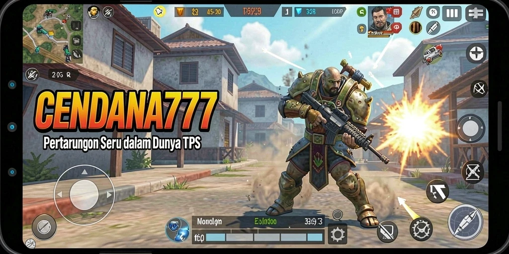 Screenshot CENDANA777 menampilkan aksi seru dalam pertempuran TPS.