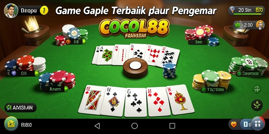 Screenshot COCOL88 menunjukkan momen seru dalam permainan Gaple.
