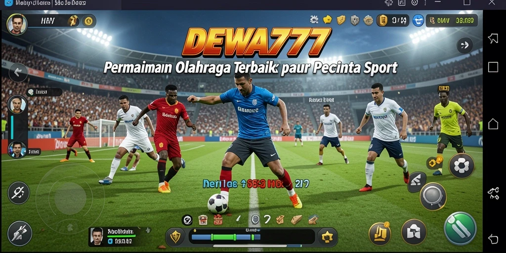 Tampilan gameplay DEWA777 yang menarik dan penuh aksi olahraga.