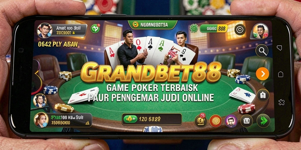 Screenshot gameplay Poker di GRANDBET88 yang menampilkan aksi mendebarkan.
