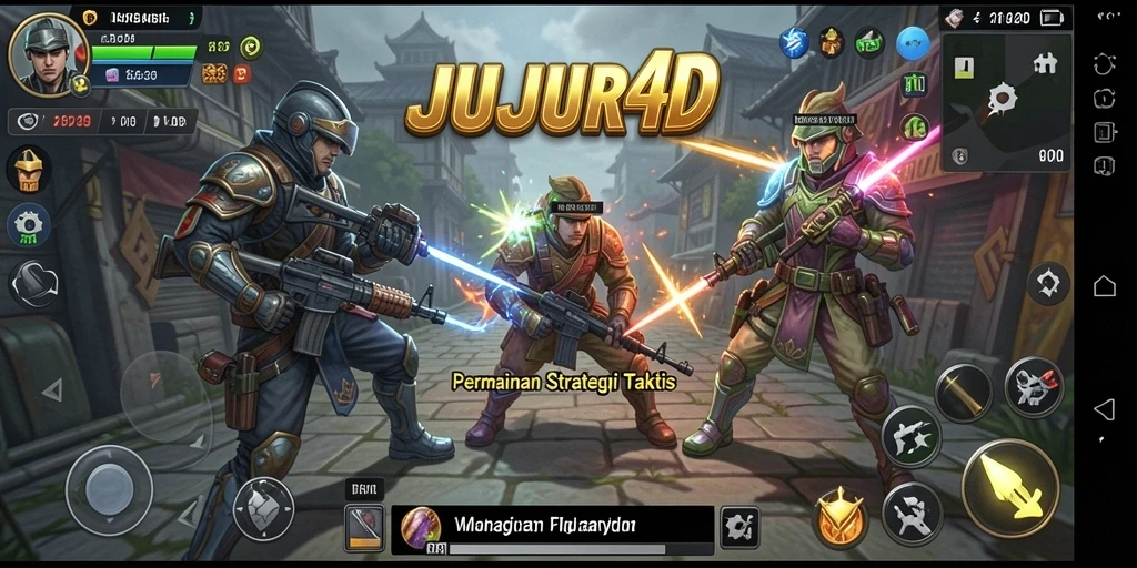 Tampilan gameplay JUJUR4D yang menakjubkan dan penuh taktik.