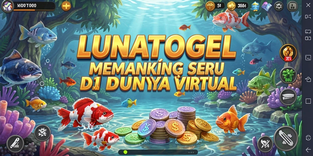 Screenshot gameplay LUNATOGEL yang menampilkan pengalaman memancing yang mendebarkan.