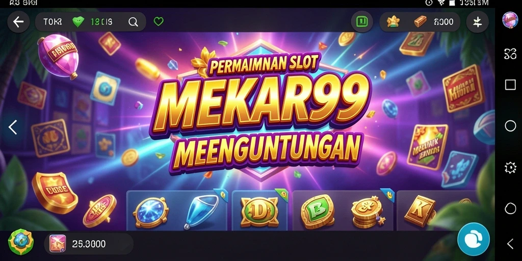 Tampilan gameplay MEKAR99 dengan grafis slot yang mengesankan.