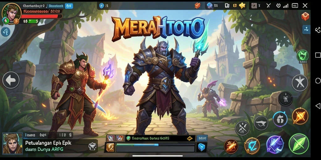 Screenshot menunjukan aksi seru dalam pertempuran ARPG di MERAHTOTO.