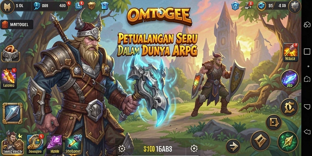 Tampilan gameplay ARPG yang mendebarkan dan penuh aksi.