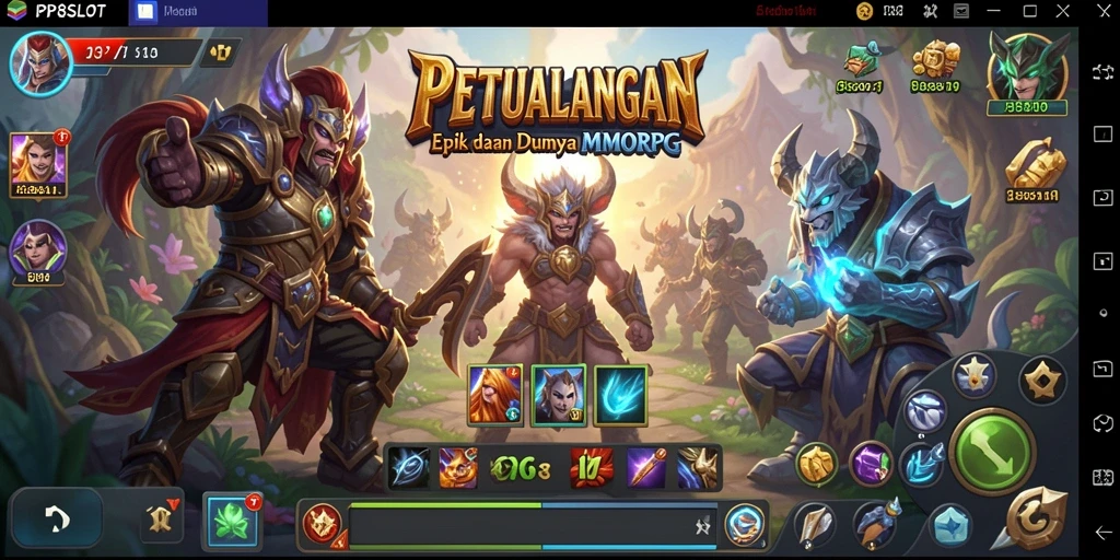 Tangkapan layar yang menunjukkan aksi seru dalam PP8SLOT.