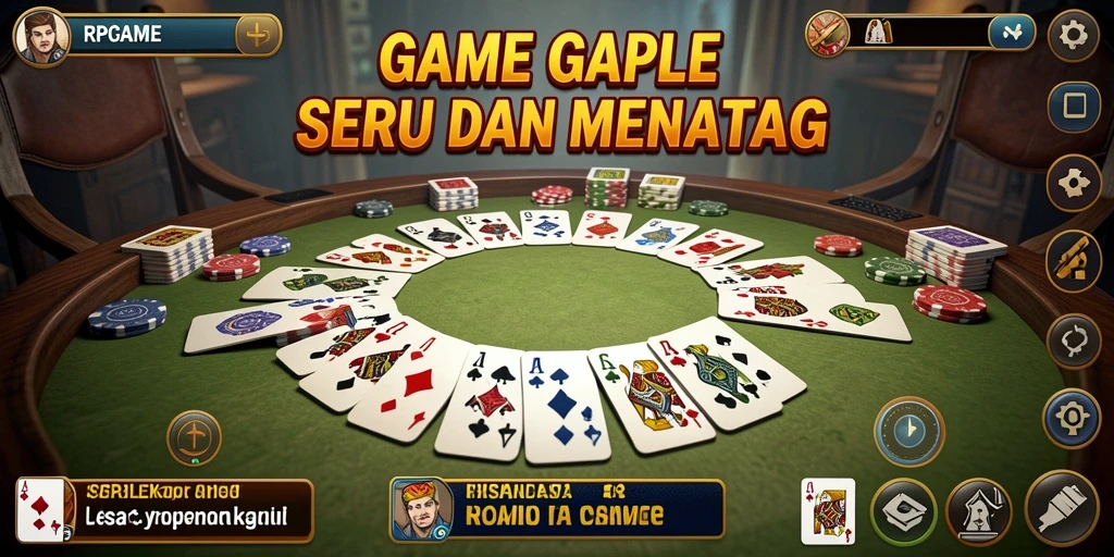 Gameplay menyenangkan RPGAME dengan tema Gaple yang menarik.