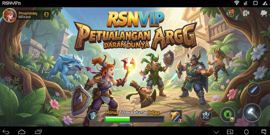 Screenshot permainan RSNVIP menampilkan aksi pertempuran yang mendebarkan.