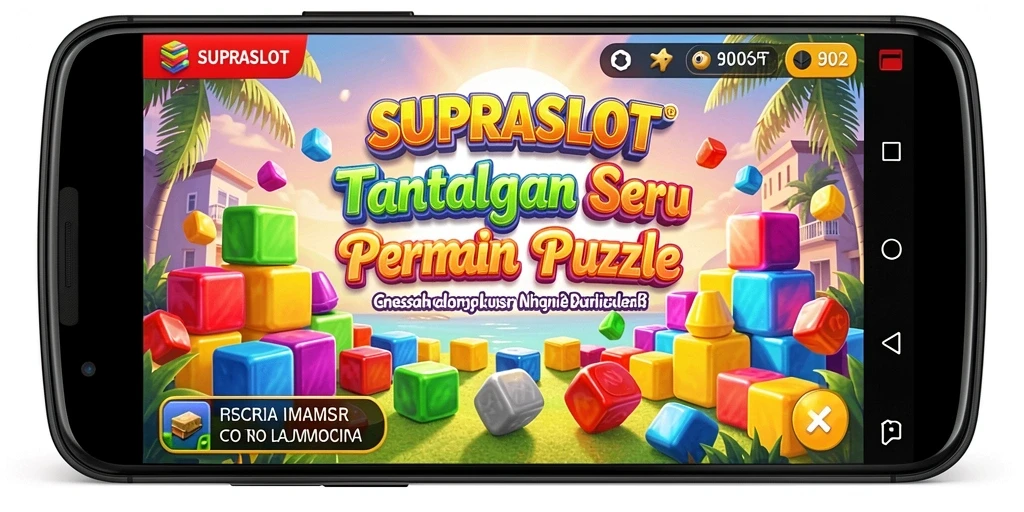Gameplay seru dalam SUPRASLOT saat menyusun puzzle menantang.