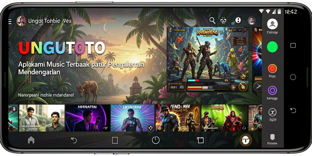 Tampilan gameplay menarik dari UNGUTOTO saat memainkan lagu.