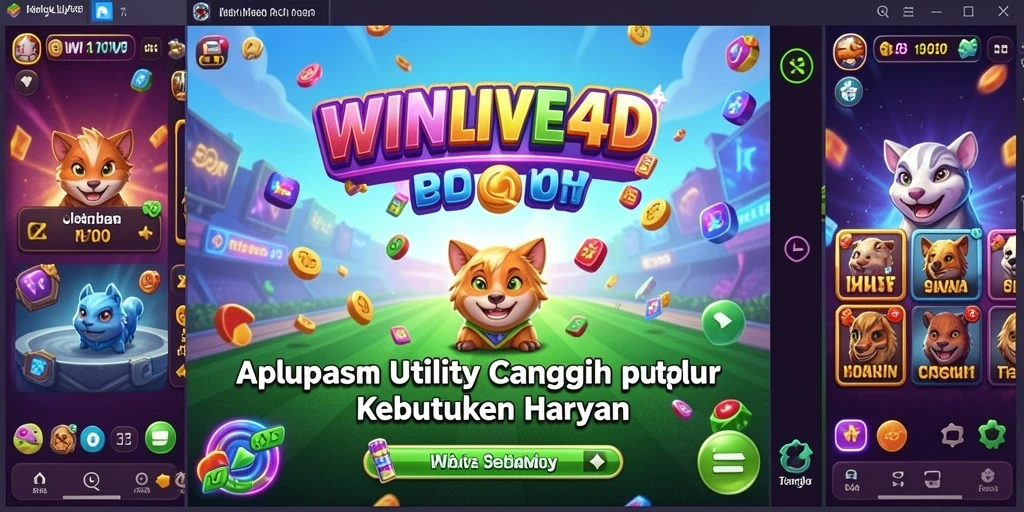 Tampilan utama WINLIVE4D menampilkan antarmuka pengguna yang sederhana dan menarik.